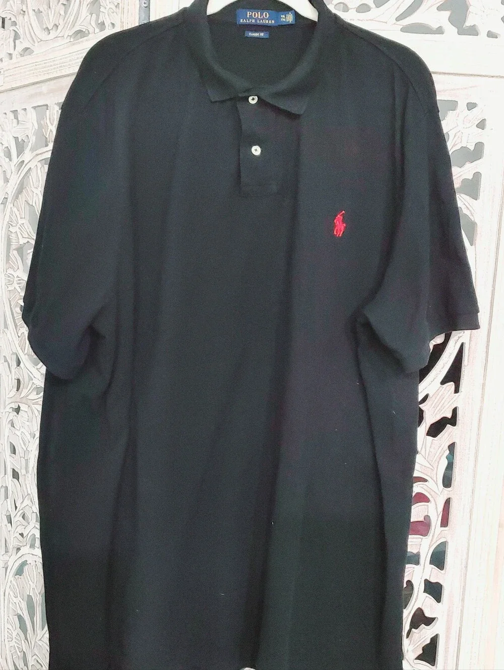 Polo by Ralph Lauren Black Polo with Red Pony Logo Plus Sz XXL